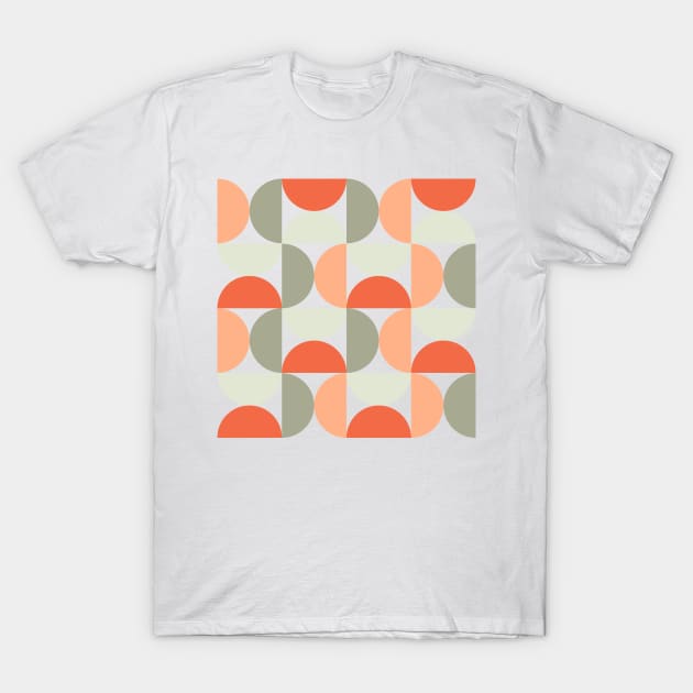 Peach Geometric Pattern T-Shirt by Koyaanisqatsian